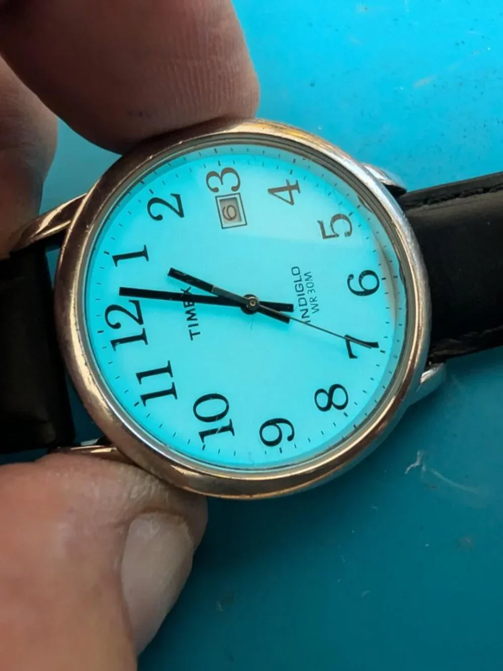 Timex Easy Reader Indiglo — 2011 — Fresh Battery, Brand New Genuine Leather Band
